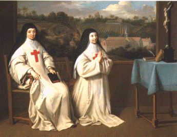 Portrait d'Angélique et Agnès Arnauld, les deux grandes abbesses de Port-Royal, par Philippe de Champaigne